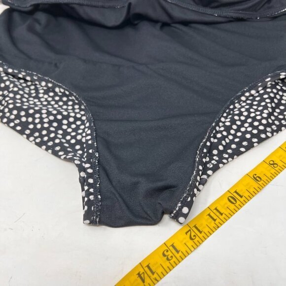 Catalina Polka Dot One Piece Plus Size Swimsuit Size 2X 18 20 Black White Retro - Picture 11 of 11